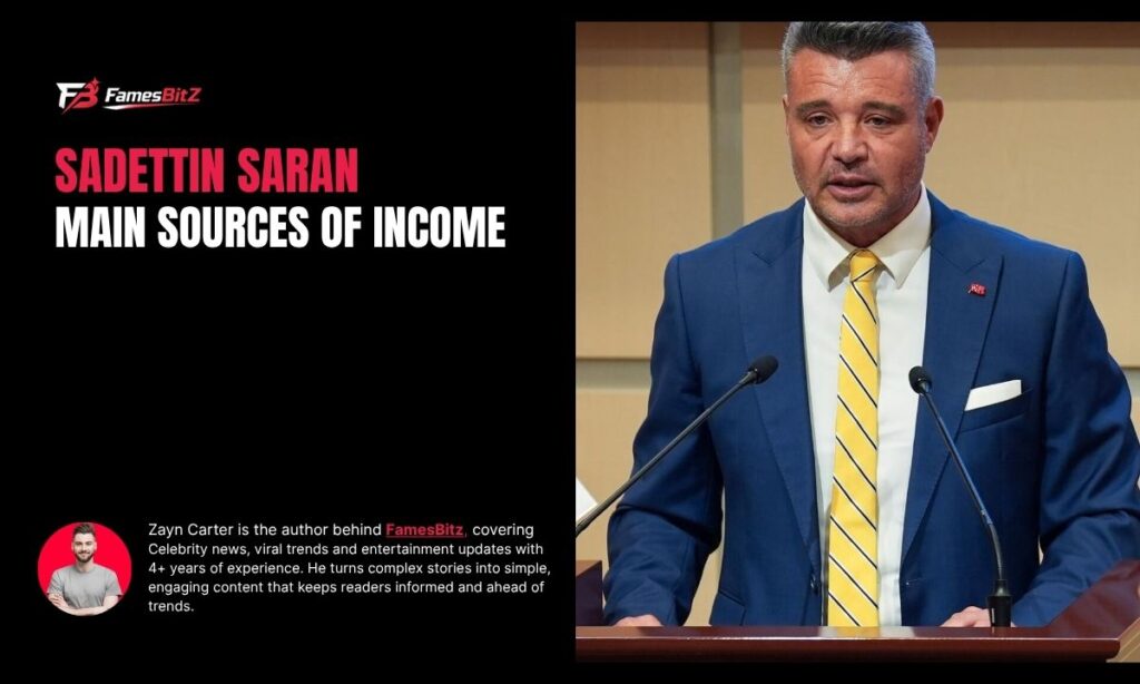 Sadettin Saran Main Sources of Income